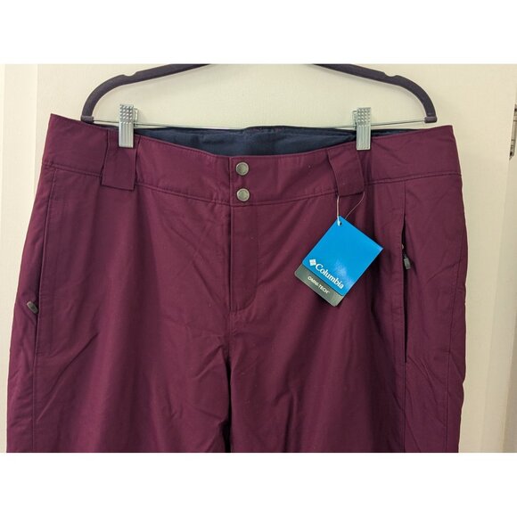 Columbia Womens Bugaboo Oh Pants XL Plum Waterproof Snow Ski Pants - Picture 4 of 11
